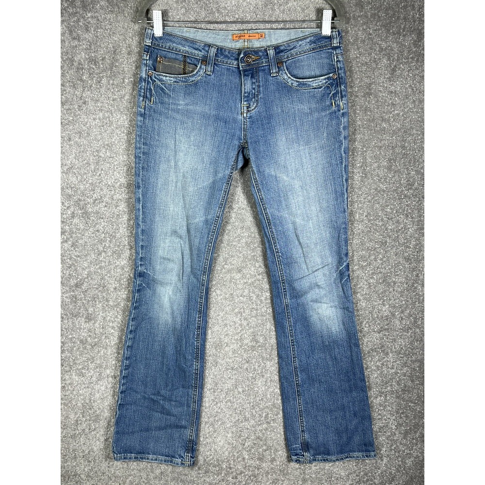 Vigoss Bootcut Jeans Womens Size 29 Blue Stretch Denim Light Distressing Western